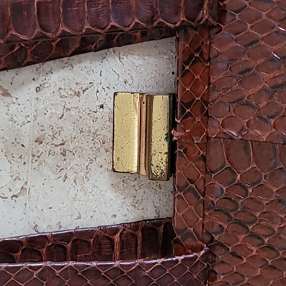 Vintage lizard skin small purse. 1940's ? - Picture 6 of 16
